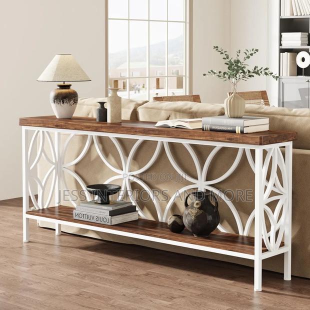 Console Table ( Walnut/White) · Photo 1