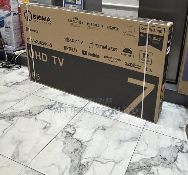 New Android Led Smart 65 Inch Sigma Ultra Sig-Ku65v6-S Tv · Photo 2