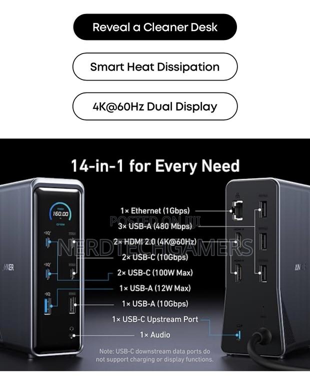 Anker Prime Charging Docking Station (14-in-1, Dual Display, 160w) · Photo 4