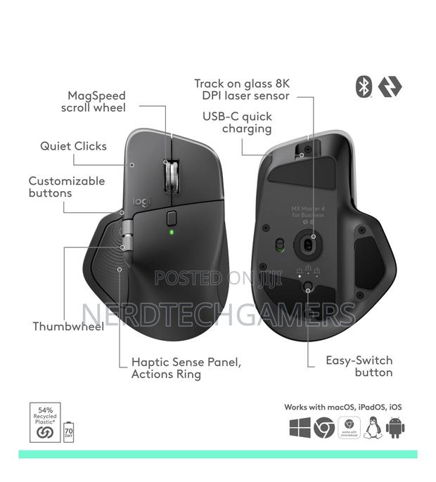 Logitech Mx Master 4 Wireless Mouse for Business (Graphite) · Photo 6