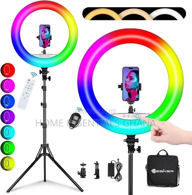 Premium Ring Light With Tripod Phone Holder · Photo 1
