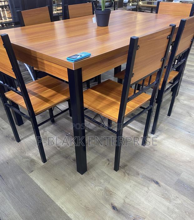 Wooden 6seater Dining Table With Chairs · Photo 3