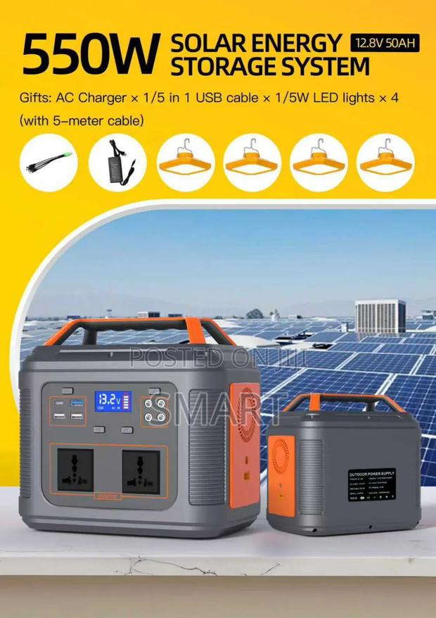 550/640wh Solar Energy Storage System. Battery: 12.8v 50ah