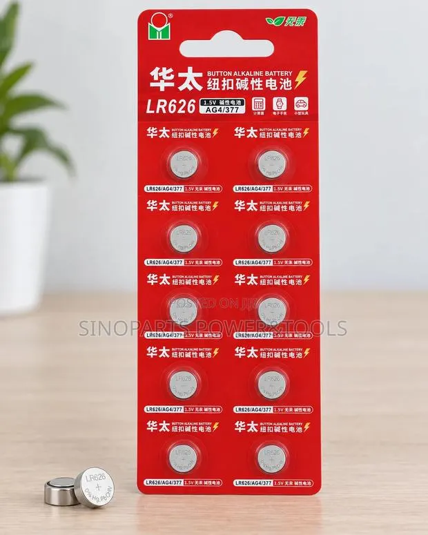 LR626 AG4 377 1.5V Alkaline Button Cell Batteries 10PCS Card · Photo 1