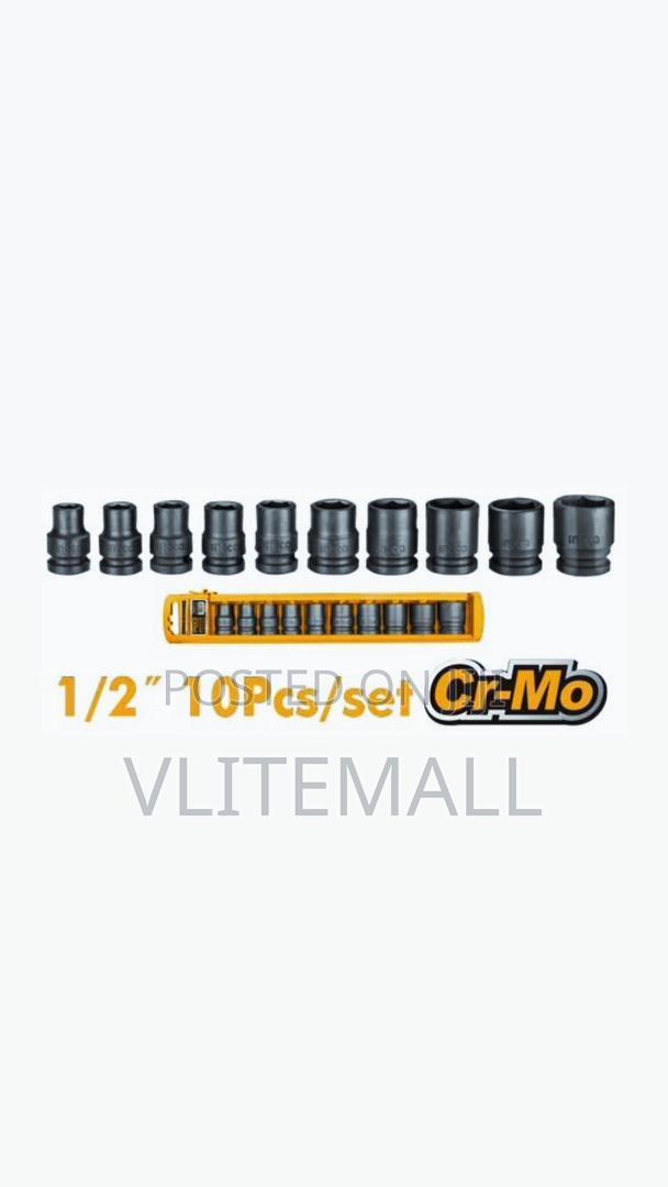 10 PCS 1/2"Dr. Impact Socket Set Hkissd12101 · Photo 1