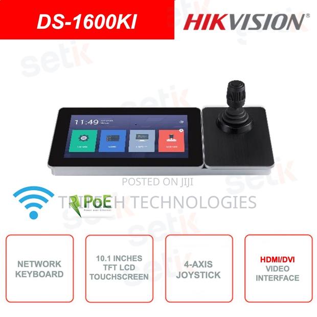 Hikvision Ds-1600ki Network Keyboard Poe Joystick 10.Inch Touchscreen · Photo 1