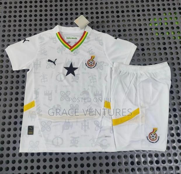 Ghana White and Yellow Jersey – Home Away Football Shirt · Photo 2