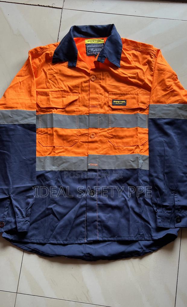 Reflective Work Shirt Orange/Navy · Photo 2