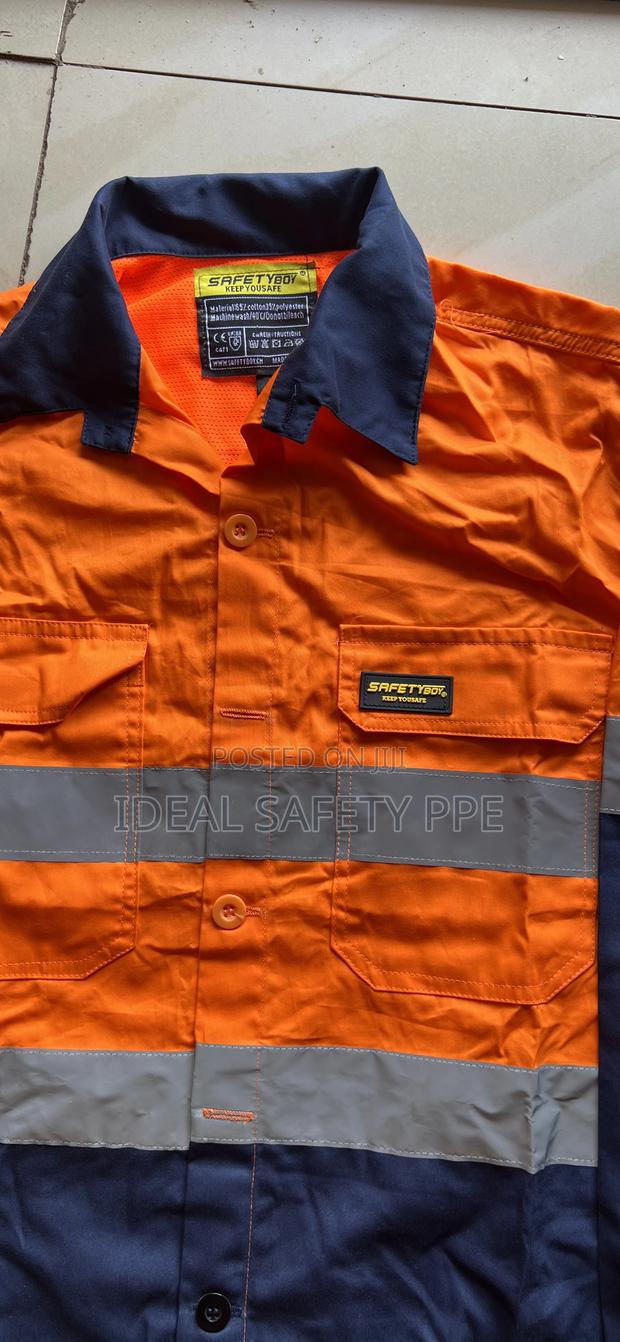 Reflective Work Shirt Orange/Navy · Photo 3