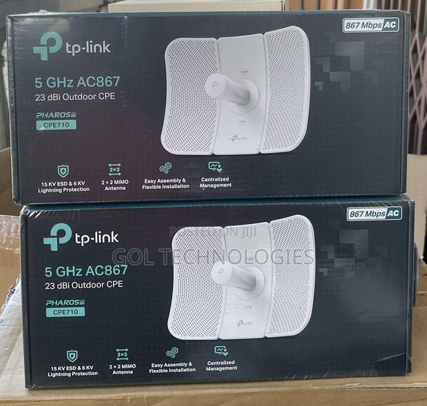 TP-Link Cpe710 | 5ghz AC 867mbps Long Range Gigabit Outdoor Cpe PTP · Photo 1