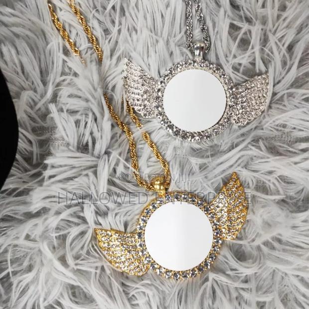 Stainless Steel Chain Sublimation Customization Wing Jewelry Necklace · Photo 1