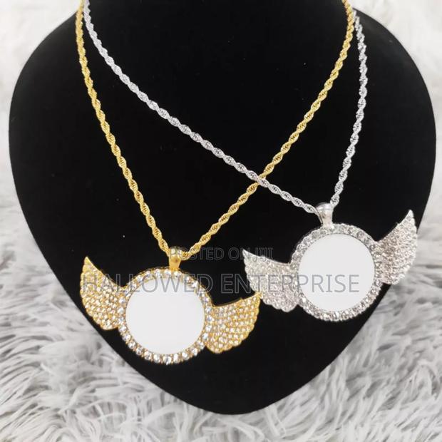 Stainless Steel Chain Sublimation Customization Wing Jewelry Necklace · Photo 2