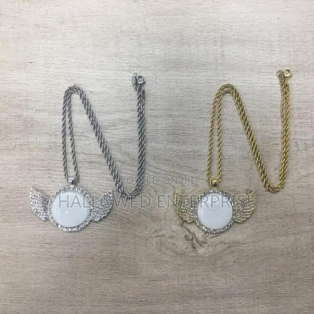 Stainless Steel Chain Sublimation Customization Wing Jewelry Necklace · Photo 5