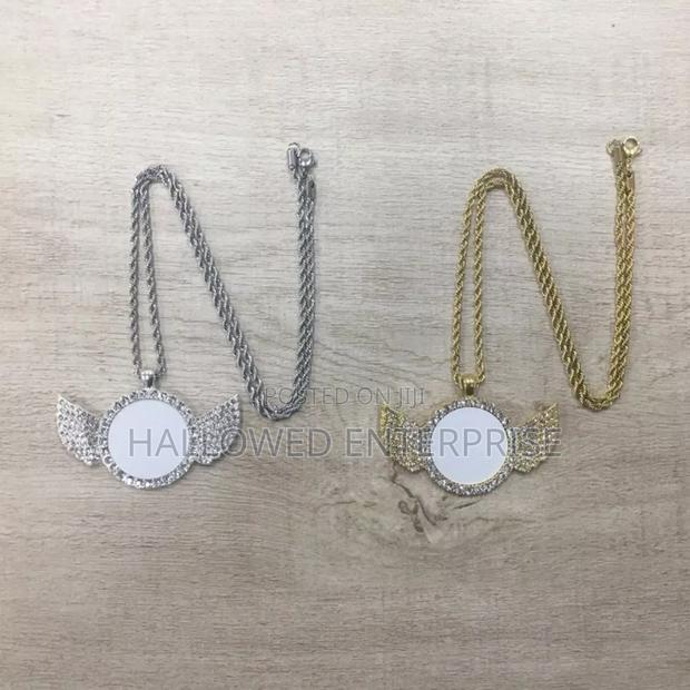 Stainless Steel Chain Sublimation Customization Wing Jewelry Necklace · Photo 6