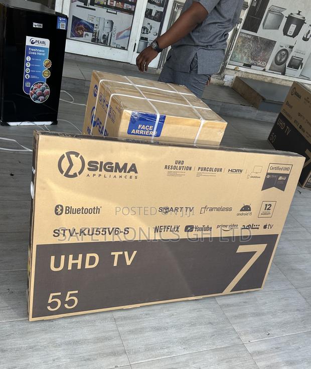 Sealed and Authentic 55 Inch Sigma Led Uhd Digital Satellite Tv · Photo 1