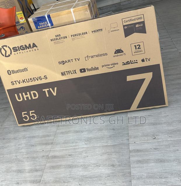 Sealed and Authentic 55 Inch Sigma Led Uhd Digital Satellite Tv · Photo 2