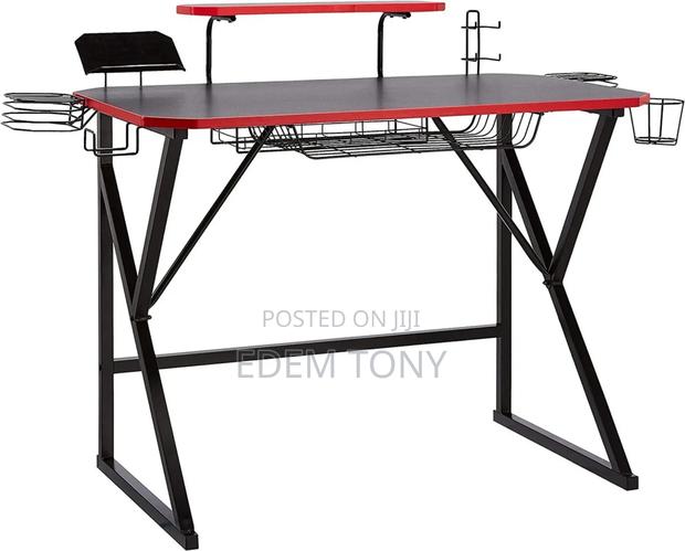 Gaming Computer Desk With Storage · Photo 1