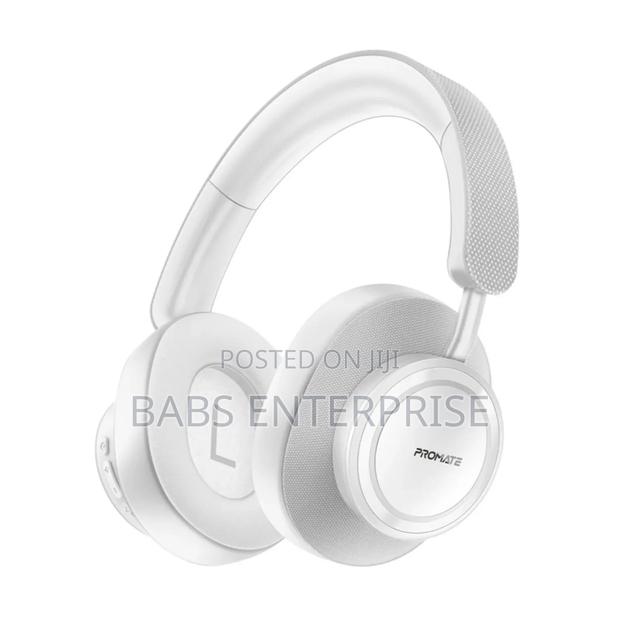 Promate Takt High Fidelity Over-ear Stereo Wireless Headphones – White · Photo 1