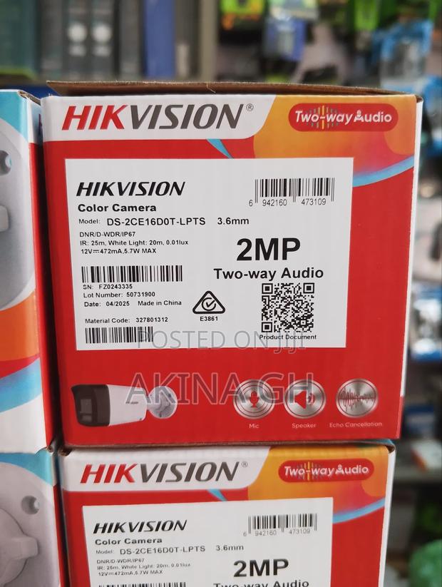 Hikvision 2 Way Audio 2mp Analog Camera Ds-2ce16d0t-LPTS · Photo 2