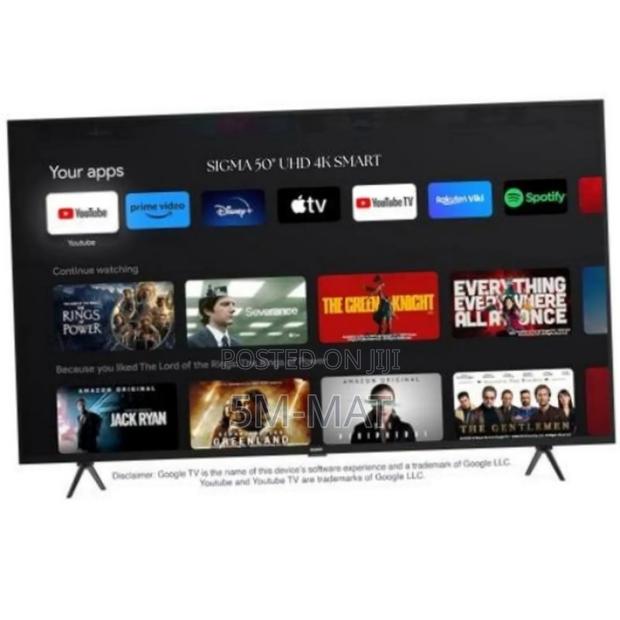 50 Inch Smart Frameless Digital Satellite Uhd Sigma (Sig-Ku50v6-S) · Photo 1