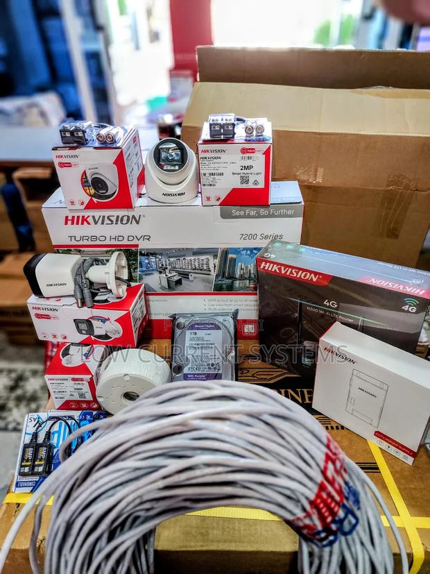Hikvision 2mp 4ch CCTV Kit Hybrid With Audio Kit and Universal 4g Lte · Photo 1