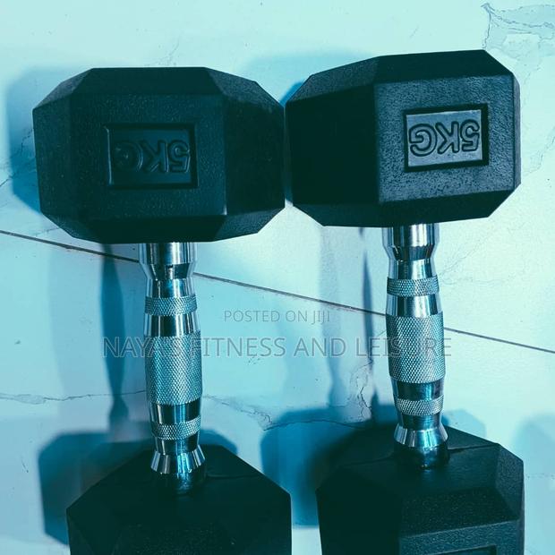 5kg Pair Dumbbells Hex · Photo 1