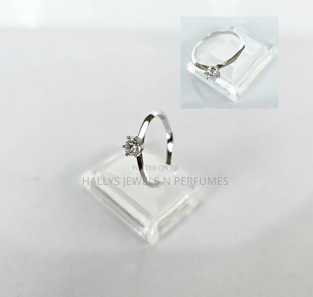 Sterling Silver Moissanite Diamond Engagement or Promise Ring, · Photo 1