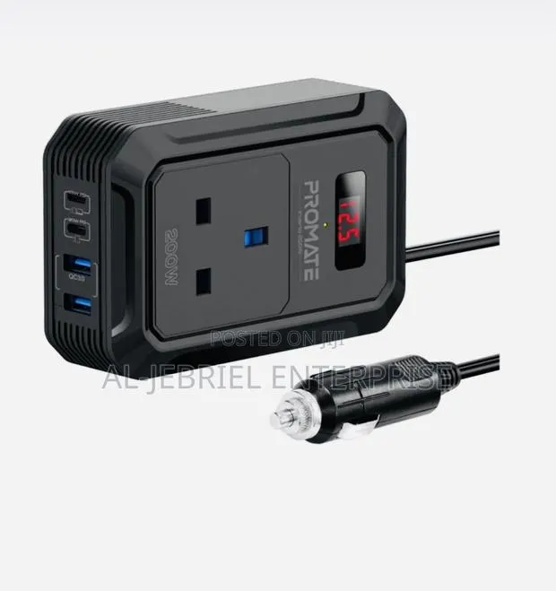Promate Multi-Port DC to AC Power Inverter for Cars · Photo 1