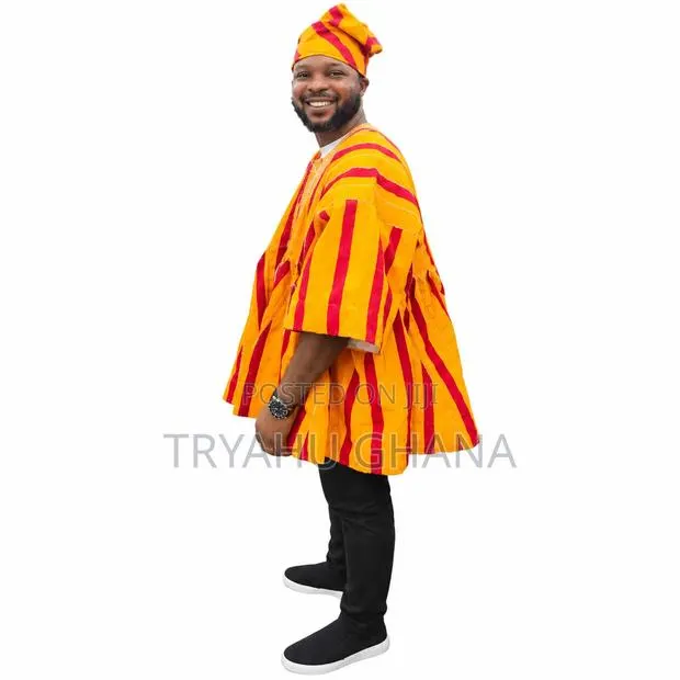 Shop Luxurious Gold and Red Smocks at Tryahu · Photo 1