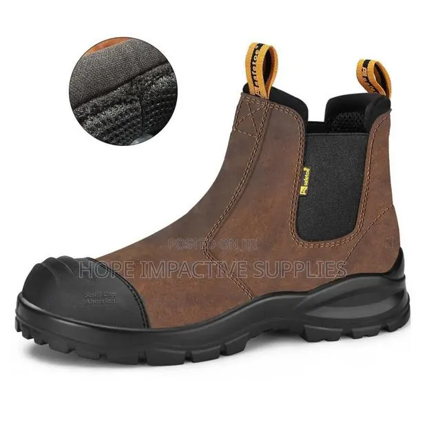 Coffee Brown Slip On Desert Boot- Safetoe Brand. · Photo 1