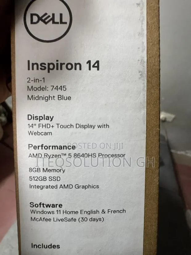 New Laptop Dell Inspiron 14 7440 2-in-1 8GB AMD Ryzen 5 SSD 512GB · Photo 2