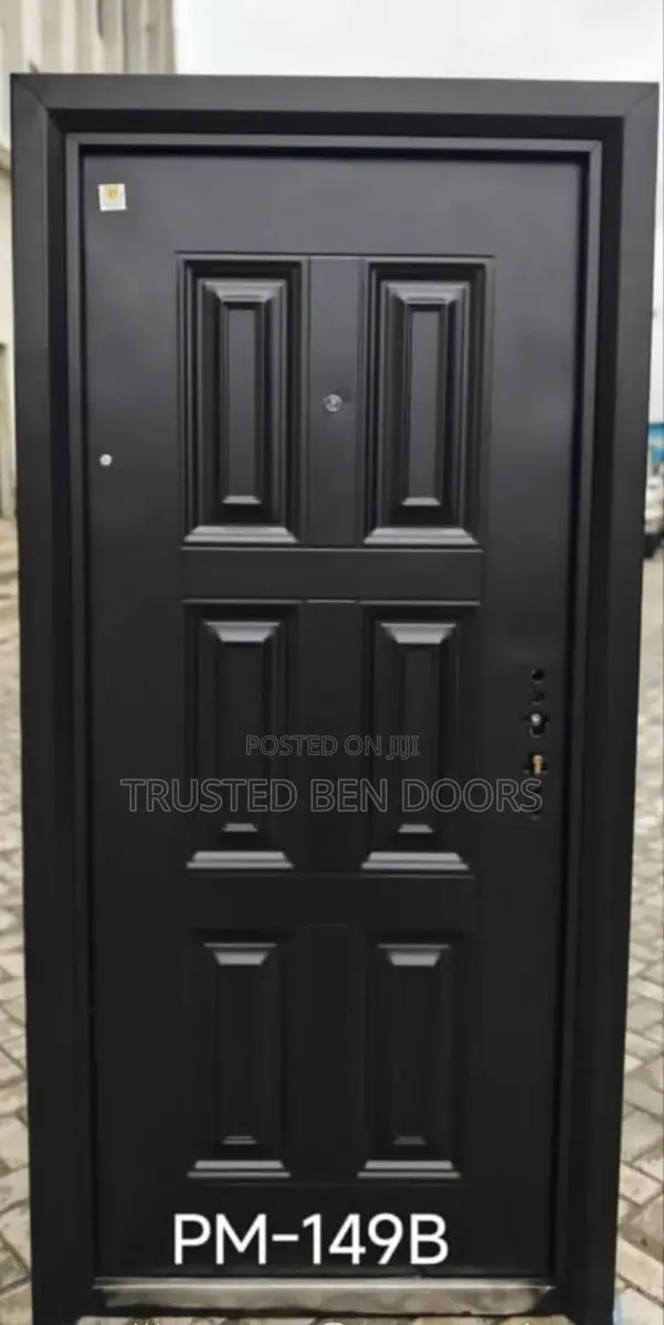 Black Paladin Turkey Single Security Rough Front Door for Apartments · Photo 1