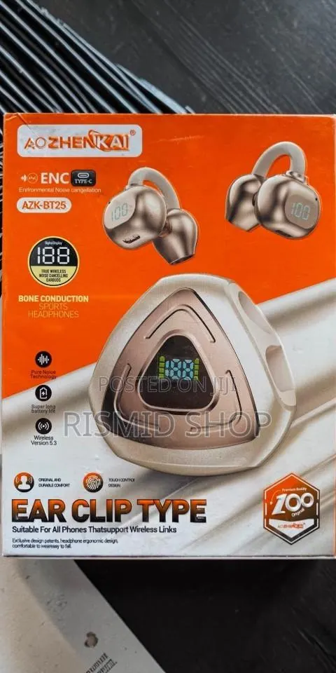 AZK-BT25 Bluetooth Clip-on Wireless Earphones · Photo 1