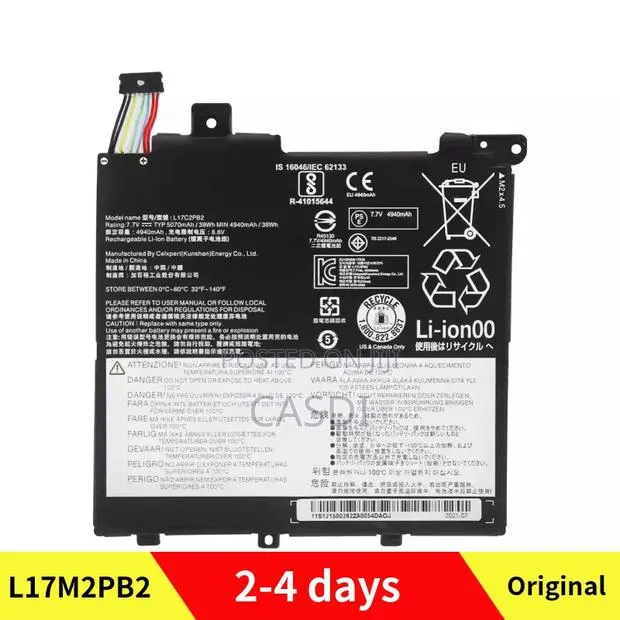 L17m2pb2 Lenovo Notebook Battery V130 V330-14ikb-14arr 14igm · Photo 1