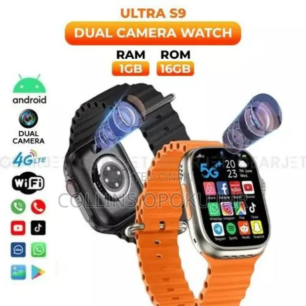 4g Ultra S9 Android Sim Smartwatch + Dual Camera For Video Call · Photo 1