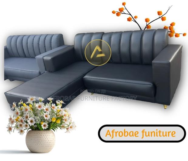 Italian Black Soft Leather Durable Leather Lshape From Factory Direct · Photo 1