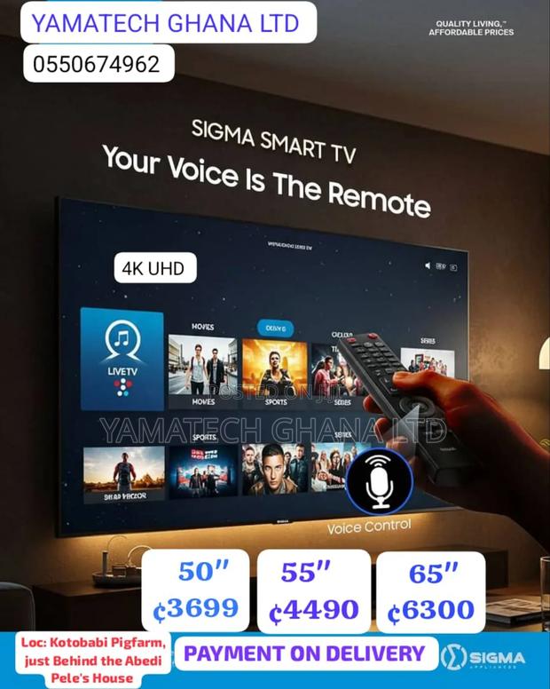 Quality Display Slim and Flameless Sigma 55 Inche Smart TV · Photo 1