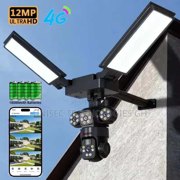 3 Lens 3 Views 4g Sim Solar and Lighting Camera · Photo 1