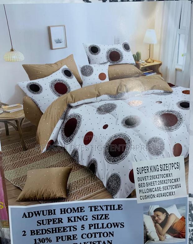 Luxury Super King Size Floral Bedding Set – 7 Pieces, 130% Pure Cotton · Photo 3