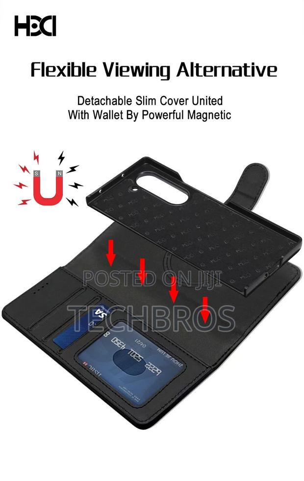 Galaxy Fold 6 Leather Case With Protector And Wireless Charging · Photo 4