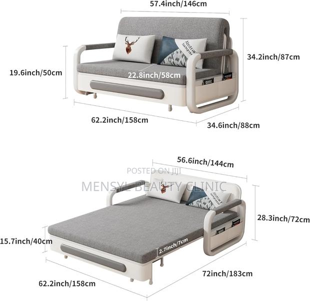 Heavy Duty Sofa Bed Double Bed Made With Metal Wood Have Storage · Photo 2