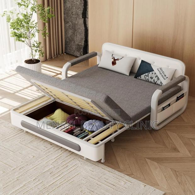 Heavy Duty Sofa Bed Double Bed Made With Metal Wood Have Storage · Photo 4