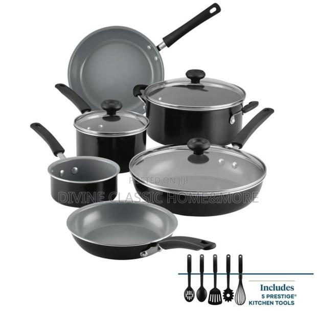 Farberware 14 PCS Ceramic Nonstick Cookware Set With Cooking Tools · Photo 2