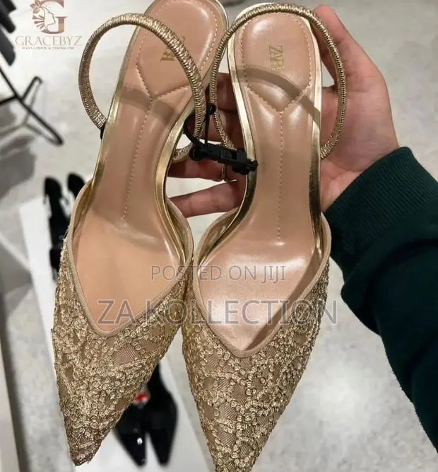 Women's Zara Gold Heels · Photo 1