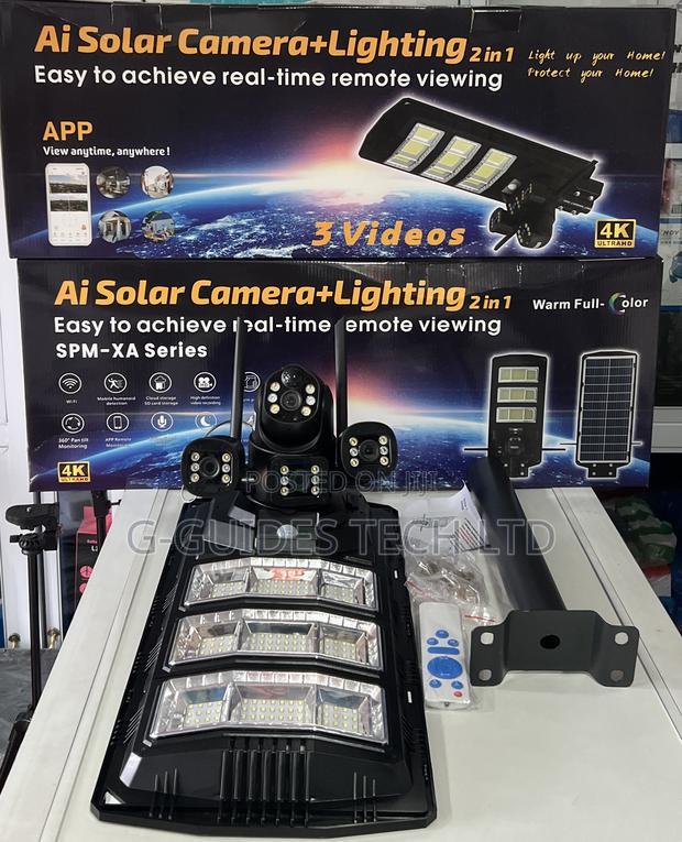 Ultra 4g Ai Solar PTZ Camera Triple-Lens With Streetlights · Photo 2