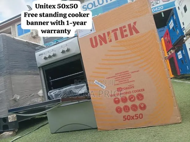 Affordable Unitek 50x50 4-Burner Gas Cooker With Oven Durable, Stylish · Photo 1