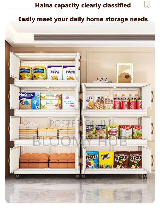 Foldable Wardrobe / Storage Cabinet Plastic (5 Layers — Free Delivery · Photo 3