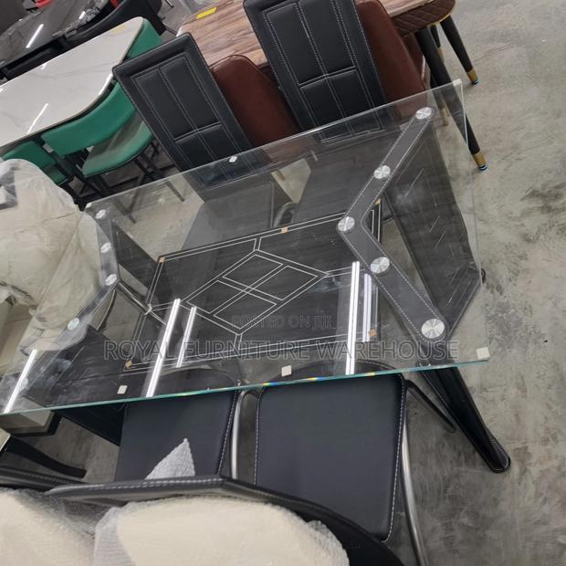 Quality Tempered Glass With 4 Leather Seater · Photo 1
