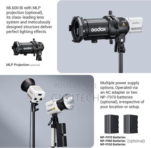 Godox Ml60iibi Bi-Color Led Monolight Kit1 and Ak-B01 Battery Handgrip · Photo 4