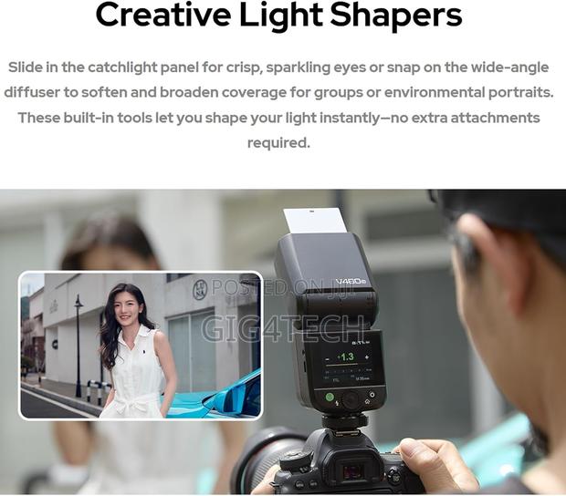 Canon V480c Ttl Lithium-ion Camera Hot Shoe Flash With Screen · Photo 4